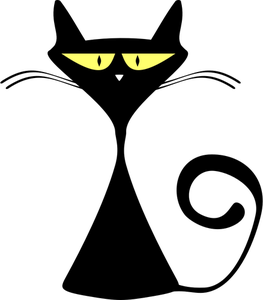Alley cat silhouet vectorillustratie
