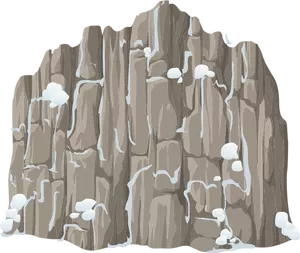 Tall snowy cliff