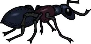 Gráficos del vector color hormiga línea arte
