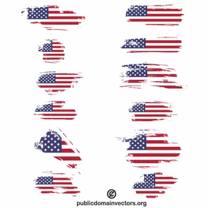 Amerikanska flaggan borstar