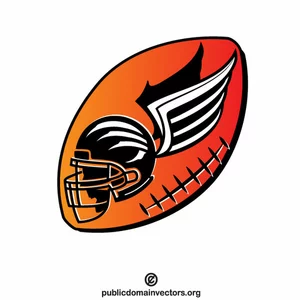 Modello di logo di football americano