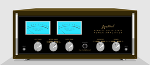 Vintage amplifier vector image