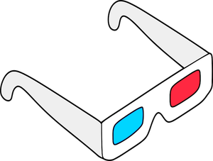 Kacamata 3D vektor sketsa