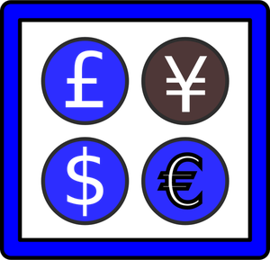 Valuta utbyte vektor icon