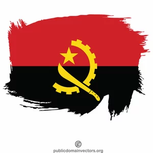 Painted flag of Angola