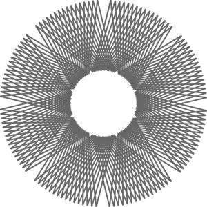 Vektor gambar garis-garis berulang dalam pola lingkaran