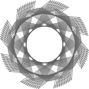 Vektor-Cliparts von gebogenen Linien in Runde Kreis Muster