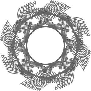 Vectorul miniaturi de îndoit linii în runda cerc model