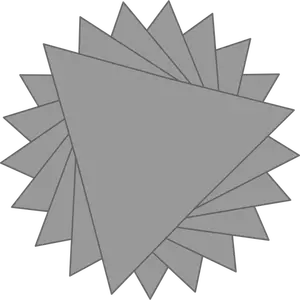 Vektor gambar bunga terbuat dari segitiga