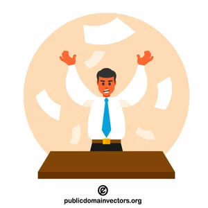 Angry businessman in stress