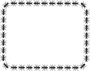 Desenho da borda Retangular de formiga padrão vetorial