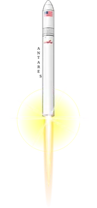 Antares orbit roket vektor gambar