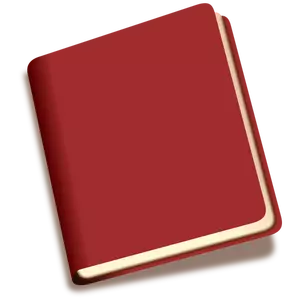 Libro rojo inclinado con sombra
