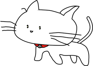 Graphiques vectoriels chat blanc