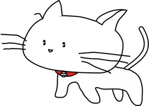 Biały kot grafiki wektorowej