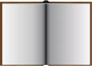 Vektorgrafik av öppnade brun bok