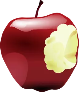 Apple with bite vector image