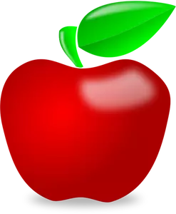 Skinnende spot rød eple vektor image