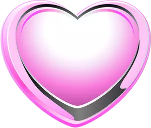 Vector image of pink and grey heart shape