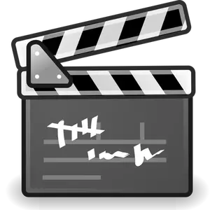Filming scene clapboard vector drawing