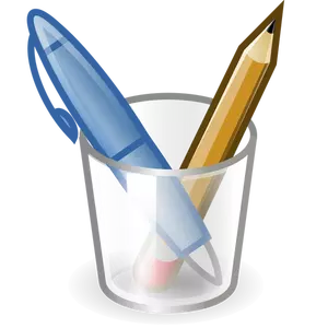 Pen and pencil vector image