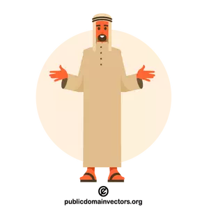 Hombre árabe con ropa tradicional