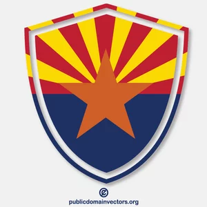 Scudo araldico bandiera dell'Arizona
