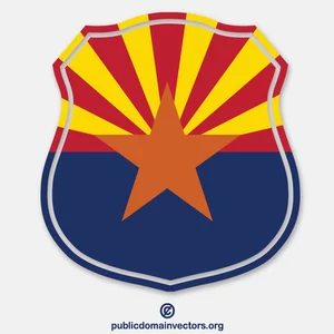 Flag of Arizona heraldic shield