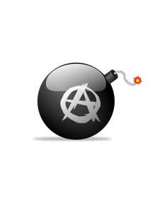Vektor menggambar anarkis bom