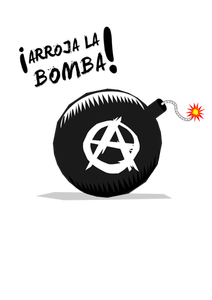 Vektor ilustrasi bom gaya kartun dengan huruf A