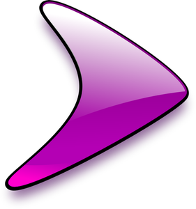 Derecho frente a imagen vectorial flecha púrpura