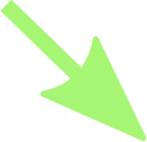 Ilustração em vetor de cor da seta verde com opacidade de luz