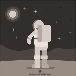 Astronaute sur le Moion