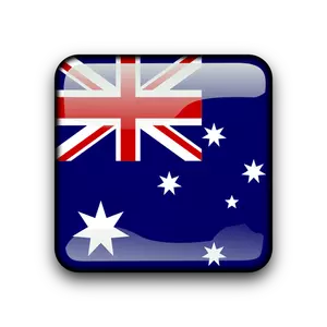 Pulsante bandiera vettoriale di Australia
