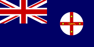 Vektör çizim yeni Güney Galler bayrağı