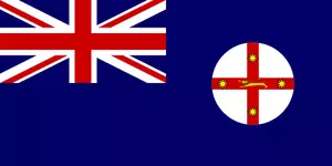 Vektortegning flagg i New South Wales