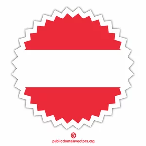 Austrian flag sticker graphics