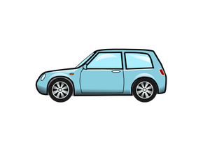 Vector graphics of blue car