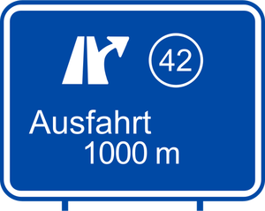 German highway exit