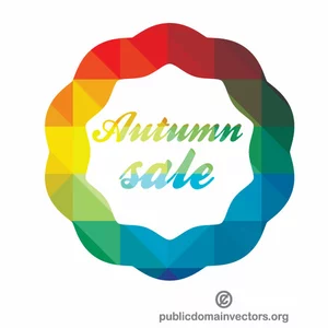 Autumn sale vector sticker