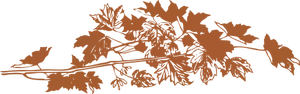 Vector Illustrasjon av brun Høstløv