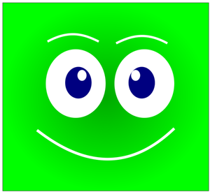 Illustration vectorielle de vert visage souriant avatar
