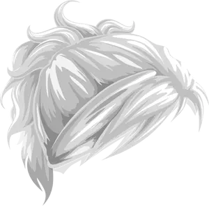 Vetor desenho do elemento de cabelos ondulados de senhoras