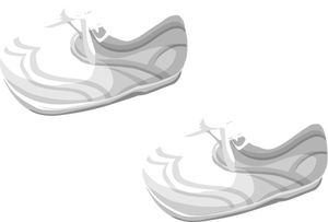 Vector tekening van zachte baby schoenen