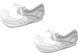 Vector drawing of soft baby shoes