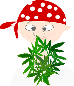Imagine vectorială de marijuana utilizator avatar
