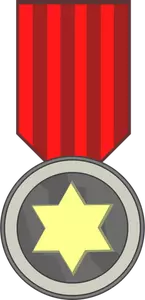 Desenho vetorial de medalha prêmio estrela