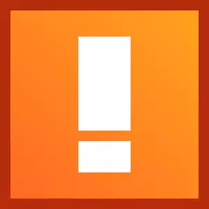 Orange alert varning ikonen vektor illustration
