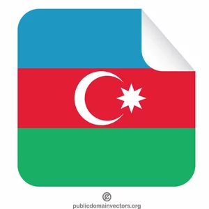 Peeling sticker Azerbaijan flag