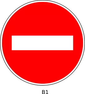 No entry traffic order sign vector graphics